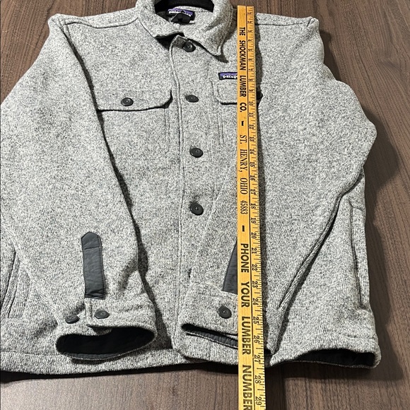 Patagonia Men's Gray Fleece lined Shirt Jacket medium - Picture 9 of 15